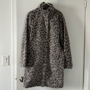 Old navy gray leopard print coat